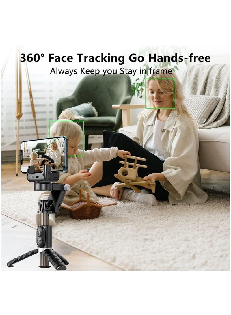 Gimbal Stabilizer for Smartphone with Extendable Selfie Stick and Tripod, 3 Axis Selfie Stick Tripod with Face Tracking, 360° Rotation, 4 in 1 Portable Phone Tripod, Auto Balance - Image 4