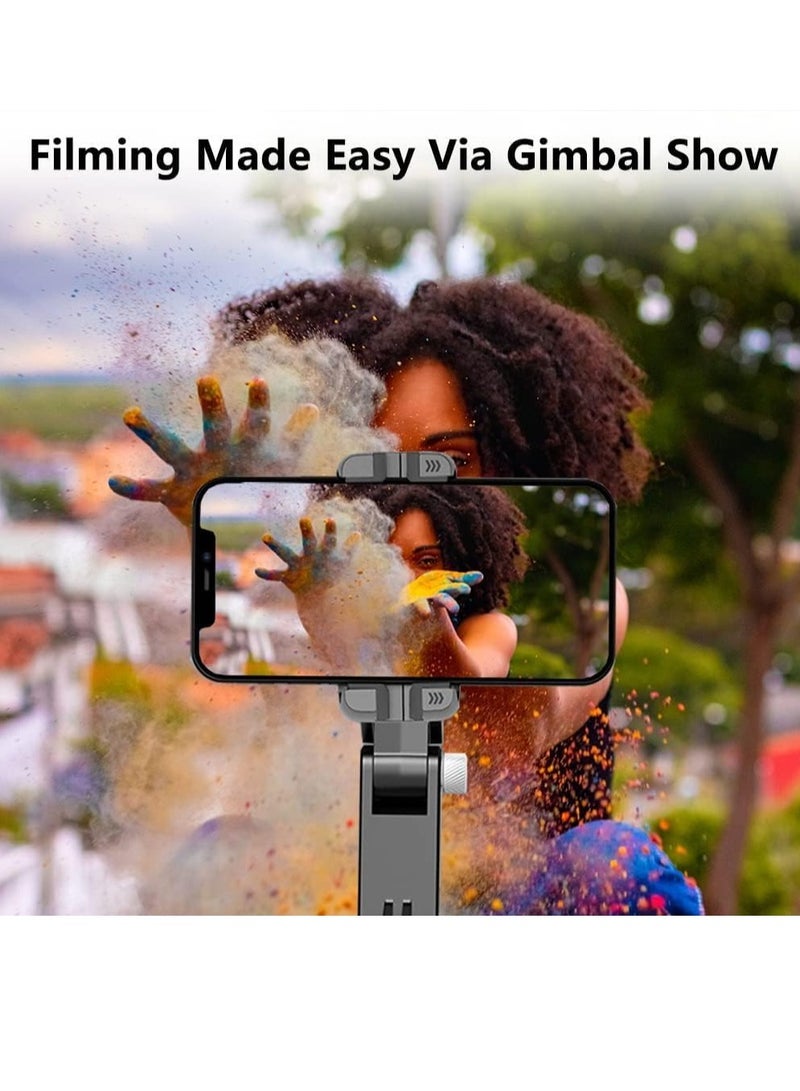 Gimbal Stabilizer for Smartphone with Extendable Selfie Stick and Tripod, 3 Axis Selfie Stick Tripod with Face Tracking, 360° Rotation, 4 in 1 Portable Phone Tripod, Auto Balance - Image 3