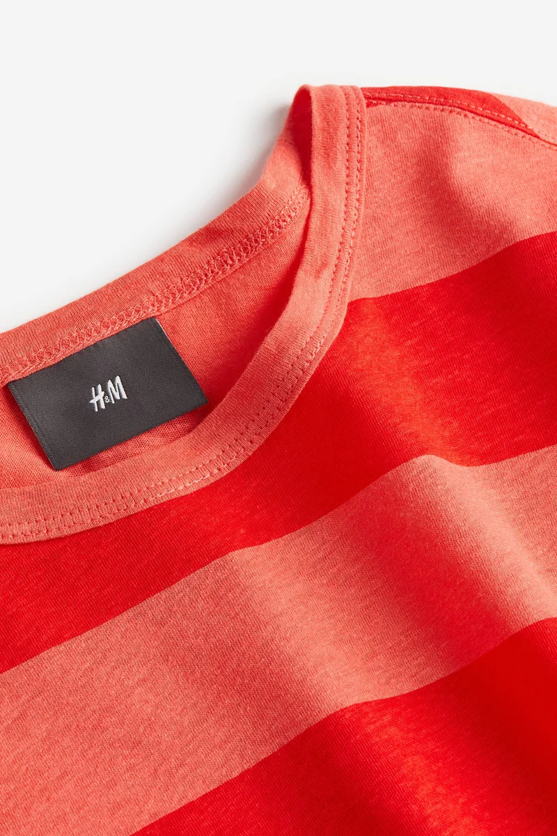 اتش اند ام Regular Fit Linen-Blend T-Shirt