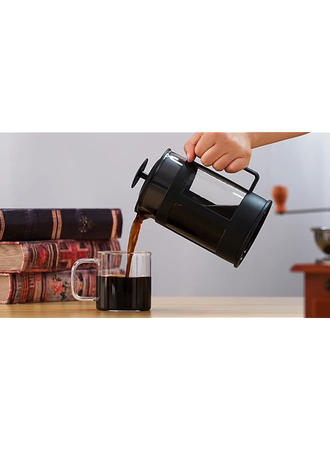 إيروريكس ماكينة صنع القهوة الفرنسية بسعة 800 مل مع جسم من زجاج البورسليكات العالي وفلتر شاي وقهوة من الفولاذ المقاوم للصدأ. - Image 4