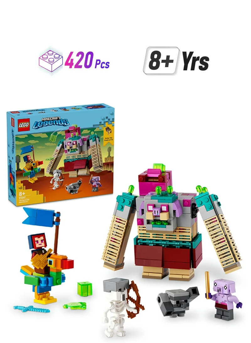 ليغو 21257 Minecraft Legends The Devourer Showdown Set Featuring Popular Characters, Action Hero Figure Toy For Kids And Gamers, Gift For Boys And Girls 8 Years Old And Over (420 Pieces)
