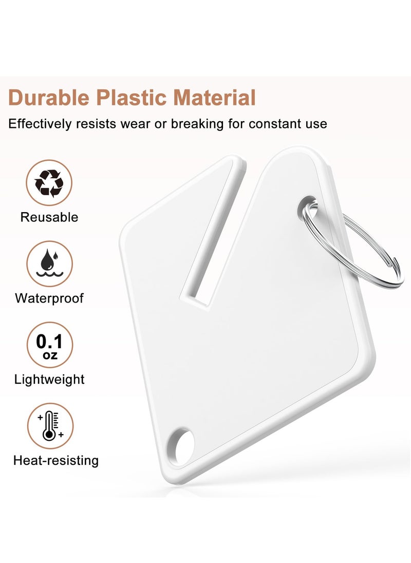 Generic 60 Pcs Durable Plastic Round Key Tags for Easy Identification, 1.5 Inch Split Ring Key Labels for Home and Office Use, Bulk Key Tags for Organizing Lockers and Cabinets  - Image 2