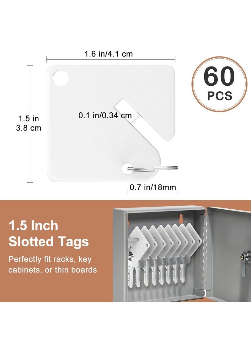 Generic 60 Pcs Durable Plastic Round Key Tags for Easy Identification, 1.5 Inch Split Ring Key Labels for Home and Office Use, Bulk Key Tags for Organizing Lockers and Cabinets  - Image 4
