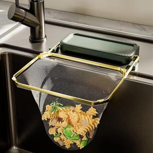 TAZLYN Kitchen Sink Drain Filter Strainer For Kitchen Sink Net Sink Drain Rack With Strainer Net Food Catcher For Kitchen Sink With 50Pcs Mesh Bags, 10 cm - Image 1