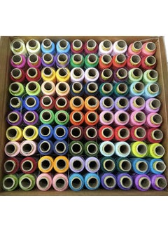 Shop & Shoppee Shop & Shoppee Multicolor 100% Polyester Threads 100 Tubes(300 M Each) for Sewing Tailoring Thread Spools (300 m, Pack of 100, Multicolor)  - Image 1