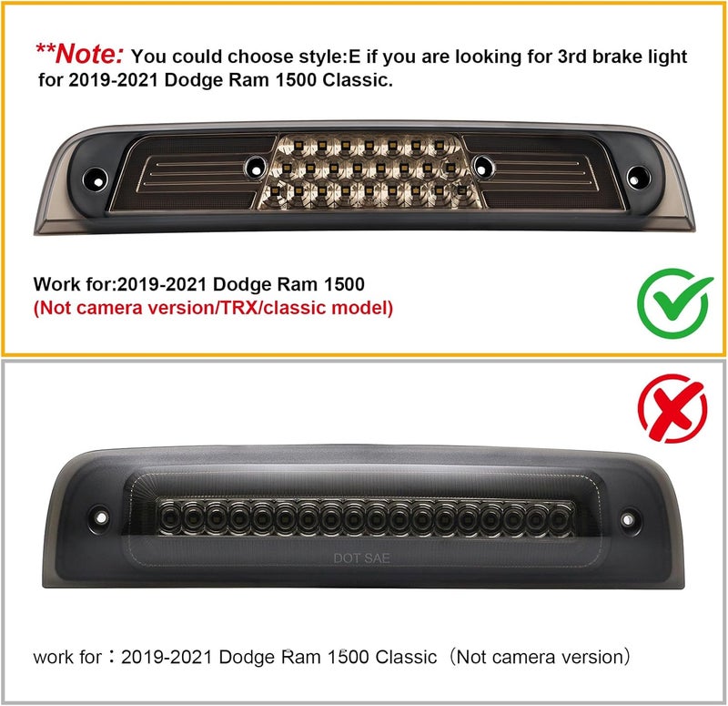 R&F Auto LED Smoked Third Brake Light for RAM 1500 - Image 2