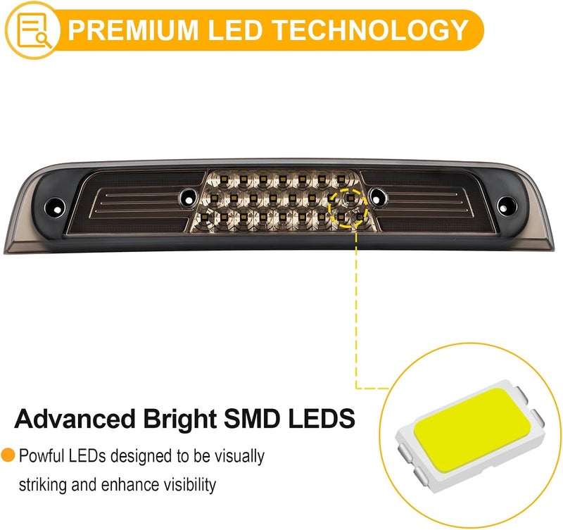 R&F Auto LED Smoked Third Brake Light for RAM 1500 - Image 3