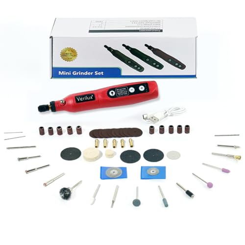 Verilux Mini Drill Machine, Cordless Rotary Tool Kit, DIY Drilling Electric Tool Polishing Machine, Mini Drill Engraving Machine, 3.7V Grinder with 5 Variable Speed for Polishing Cleaning - Image 1
