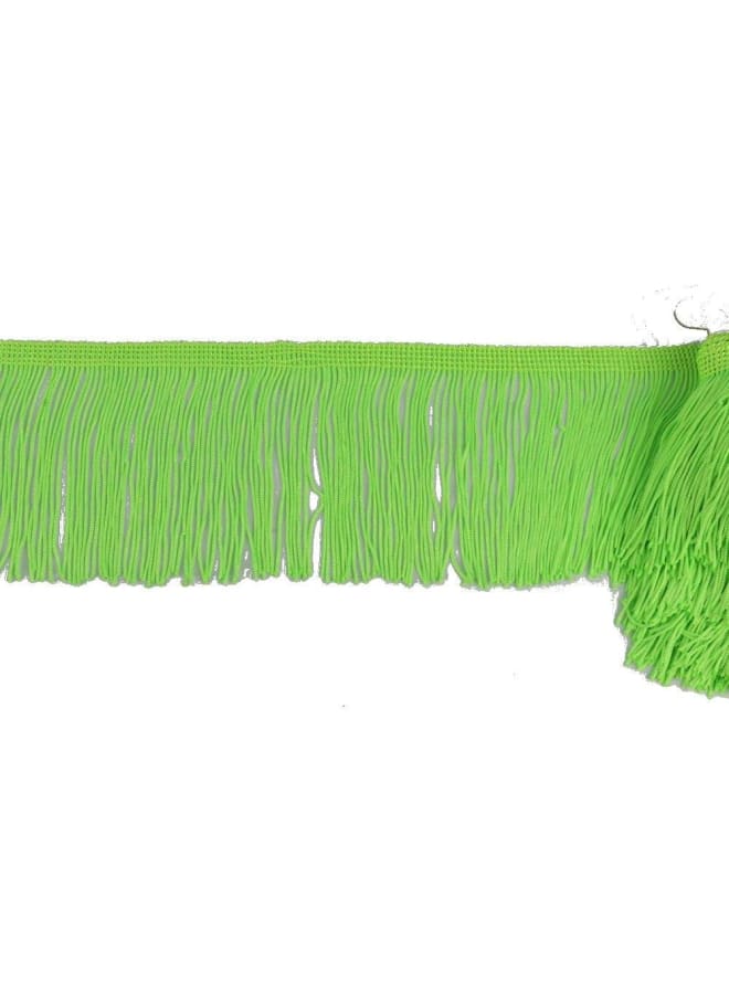 Fringe Trim Lace Polyerter Fibre Tassel 4inch Wide 10 Yards Long for Clothes Accessories Latin Wedding Dress DIY Lamp Shade Decoration Black (Fluorescent Green) - Image 5