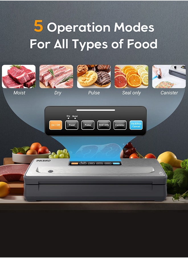 آلة تغليف الطعام المفرغ من الهواء اللاسلكية INKBIRD INK-VS06 مع مجموعة البدء وقاطع مدمج وأداة حفظ الطعام الاحترافية - 80 كيلو باسكال مثالية للمطبخ والتخييم والطهي في الهواء الطلق - pzsku/Z063F48A7DB64C3FD8A94Z/45/_/1732521090/f37a3412-684c-474b-9269-162f7a537b64