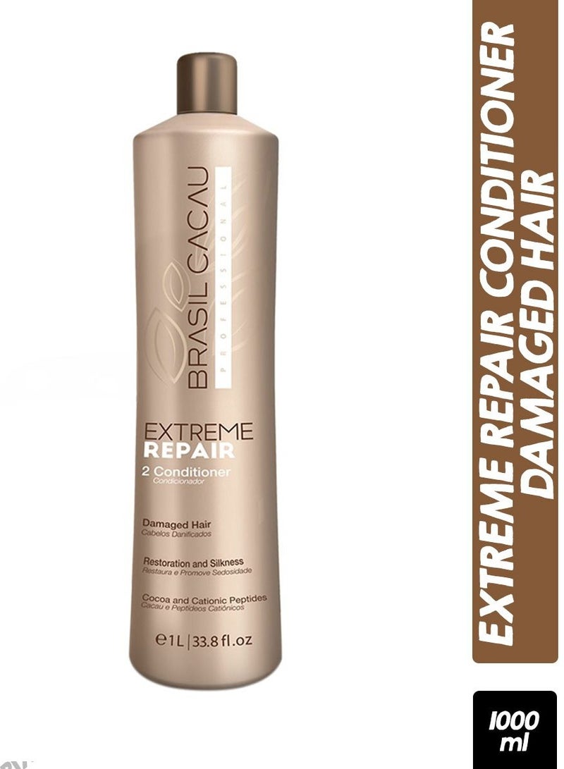 برازيل كاكاو بلسم برازيل كاكاو 1000 مل Extreme Repair 2 - revitalizing للشعر التالف - Image 1