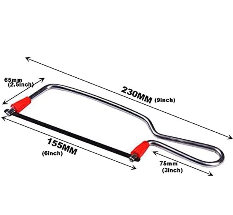PERFECT TECH 6 Inch Steel Junior Saw Mini Hacksaw Frame with 10 Crown Spare Blades For Multipurpose Use(Black) - Image 4