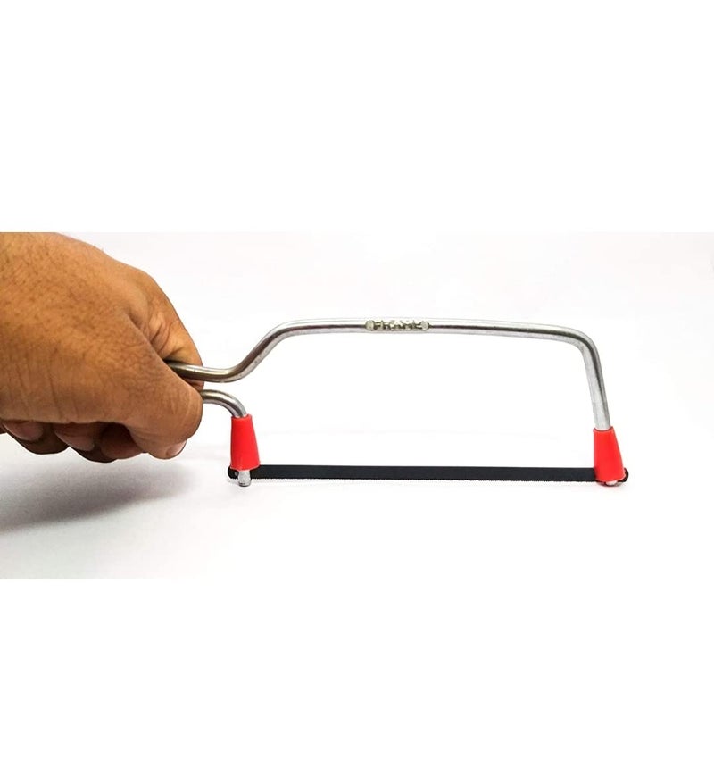 PERFECT TECH 6 Inch Steel Junior Saw Mini Hacksaw Frame with 10 Crown Spare Blades For Multipurpose Use(Black) - Image 3