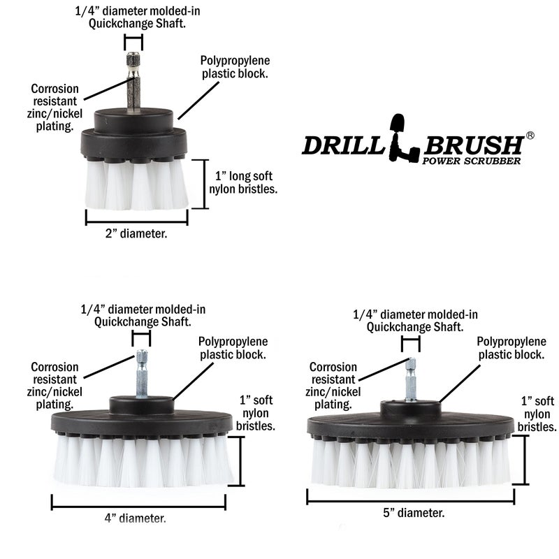 Drillbrush Car Accessories - Drill Brush Attachment For Washing Wheels Mats Detailing - Carpet And Upholstery Cleaner - Boat And Kayak Hull Accessories - Glass And Fiberglass Cleaner - Image 5