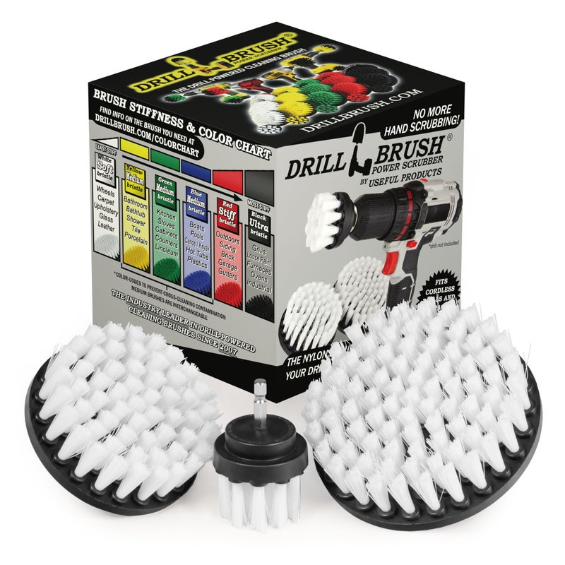 Drillbrush Car Accessories - Drill Brush Attachment For Washing Wheels Mats Detailing - Carpet And Upholstery Cleaner - Boat And Kayak Hull Accessories - Glass And Fiberglass Cleaner - Image 1