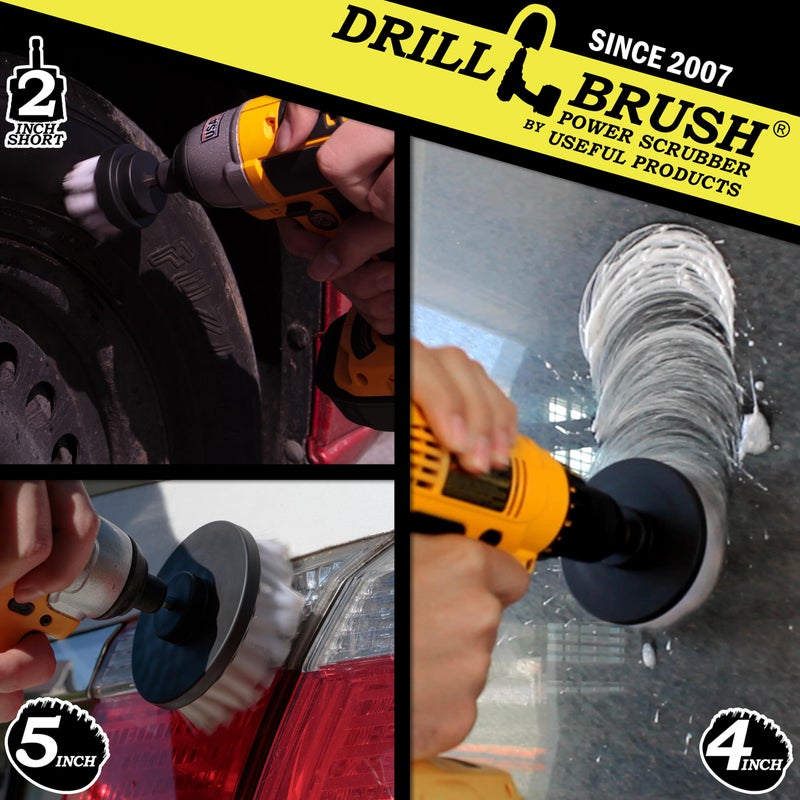 Drillbrush Car Accessories - Drill Brush Attachment For Washing Wheels Mats Detailing - Carpet And Upholstery Cleaner - Boat And Kayak Hull Accessories - Glass And Fiberglass Cleaner - Image 2