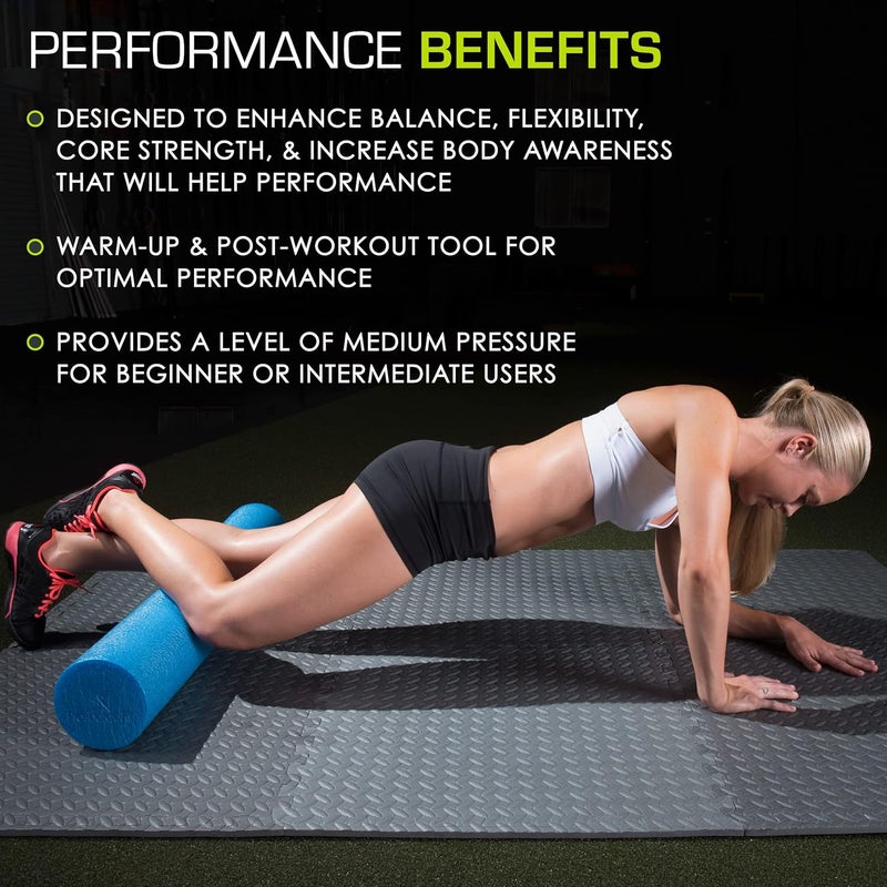 ProSourceFit Flex Foam Rollers & Half-Round Foam Rollers 12” & 36” for Muscle Massage, Physical Therapy, Core & Balance Exercises Stabilization, Pilates - Image 4