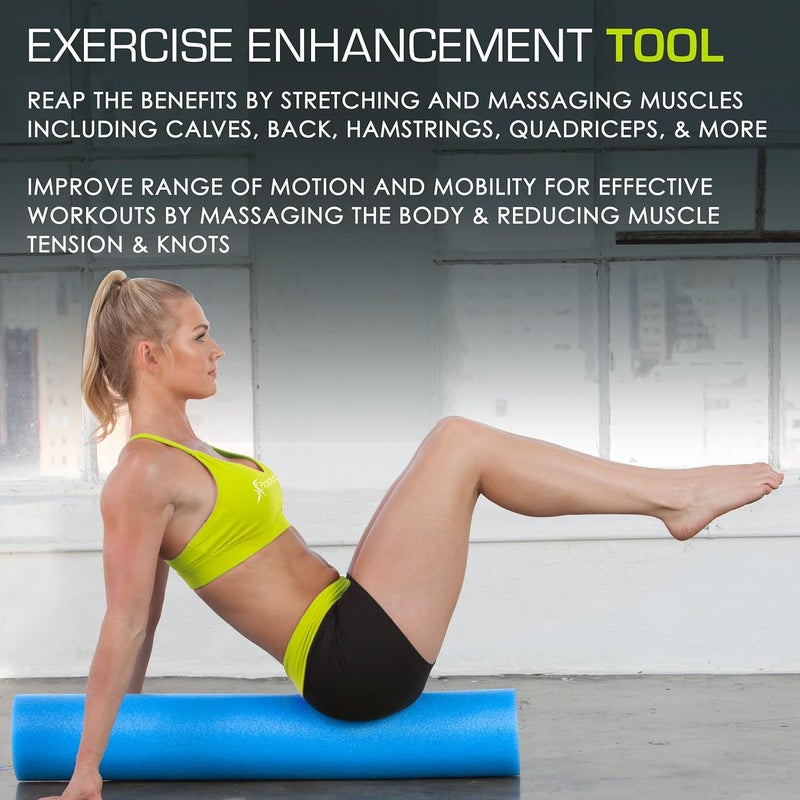 ProSourceFit Flex Foam Rollers & Half-Round Foam Rollers 12” & 36” for Muscle Massage, Physical Therapy, Core & Balance Exercises Stabilization, Pilates - Image 5