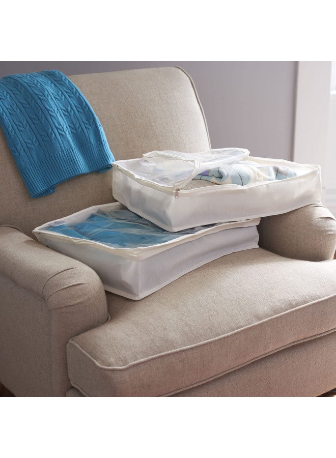 Household Essentials Sweater Storage Bag - Natural Canvas - Set of 2 - Image 2