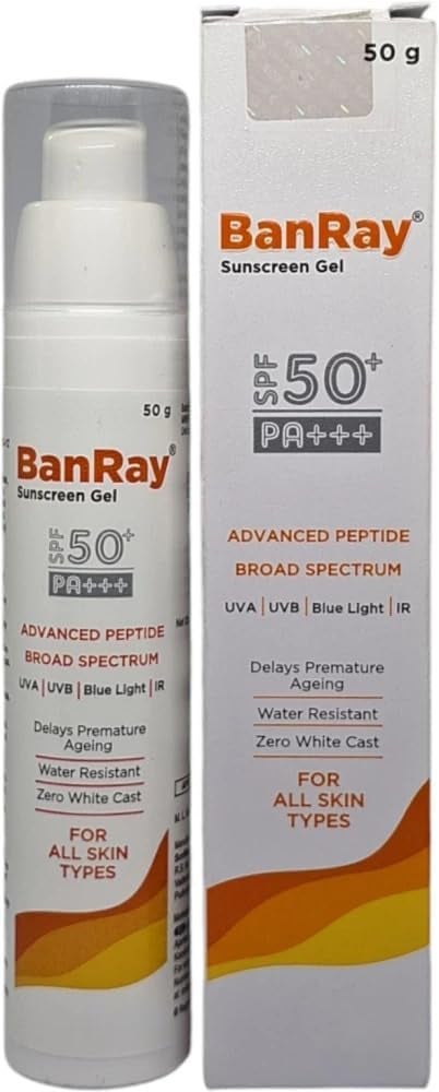 جل واقي الشمس فارم بانراي SPF 50 PA حماية متقدمة من الببتيدات طيف واسع ضد UVA و UVB والضوء الأزرق و IR يؤخر الشيخوخة المبكرة مقاوم للماء بدون أثر أبيض 50 جرام عبوة من 1 - Image 1