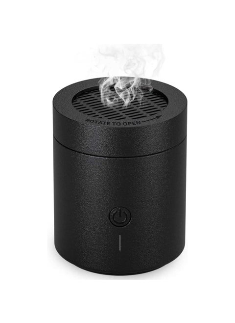 Electronic Medkhan Bakhoor Burner, USB Rechargeable Portable Incense Burner for Home, Car, Office – Oud Charcoal Arabic Bukhoor Aromatherapy Diffuser, Ramadan Gift Decor – Black