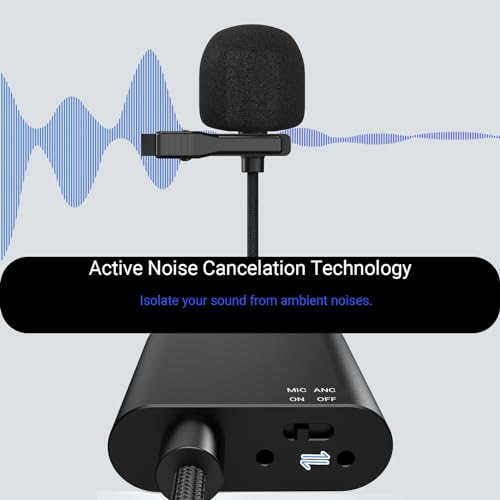 Cubilux USB C Microphone, Active Noise Cancellation Type C Lavalier Lapel MIC for Vlog, YouTube TikTok, Compatible with iPad Pro, iPad 10, iPad Air 5/4, Samsung S24/S23/S22 Pixel 8/7/6 Pro More - Image 2