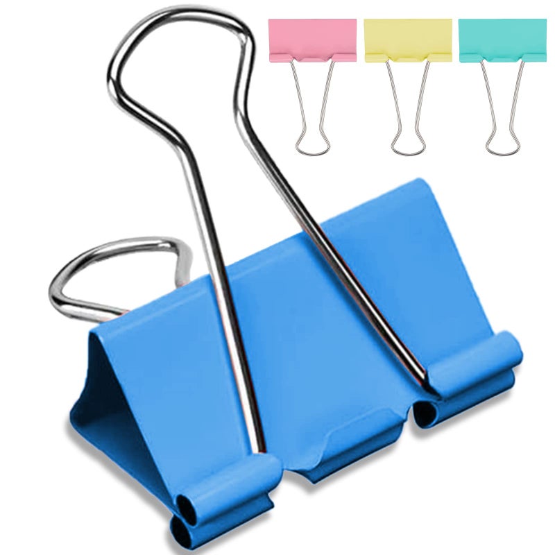 OWLKELA 2 Inch Extra Large Binder Clips (24 Pack), Assorted Colors, Colored Jumbo Paper Clips, Big Paper Clamps, Binder Clips Large Size for Home, School and Office Supplies - Image 1