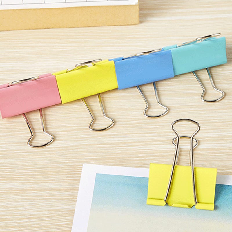 OWLKELA 2 Inch Extra Large Binder Clips (24 Pack), Assorted Colors, Colored Jumbo Paper Clips, Big Paper Clamps, Binder Clips Large Size for Home, School and Office Supplies - Image 5