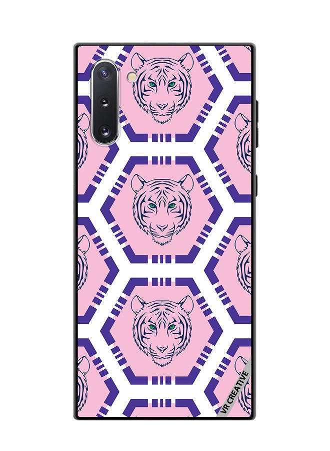 VR CREATIVE Protective Case Cover For Samsung Galaxy Note10 5G Tiger Pink And Purple Design Multicolour - Image 1