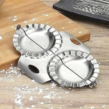 SHOPECOM Stainless Steel Double Head Maker Dough Press Mould Wrapper Cutter for Kitchen Making Tools Momos Maker Dough Press Kitchen Accessories Momos MakerPack of 1 - Image 5