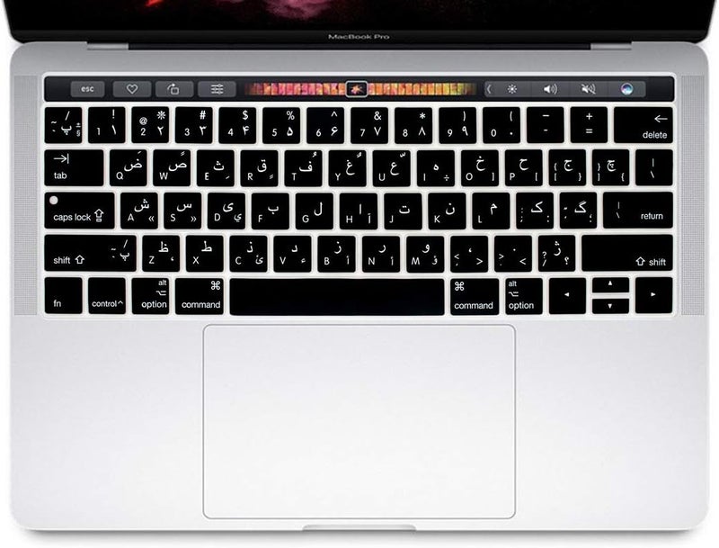 WYGCH Persian Language Waterproof Keyboard Cover for MacBook Pro 13 15 inch 2019 2018 2017 and 2016 with Touch Bar and Touch ID Model: A2159 A1989 A1706/A1990 A1707, USA Version - Image 3
