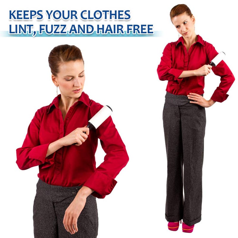 skytogether Lint Rollers for Pet Hair Extra Sticky, Dog Cat Pet Hair Remover Couch Lint Roller Travel Size Lint Remover for Clothes, 2 Reusable Handles+8 Lint Roller Refills Pack, 512 Sheets Total - Image 2