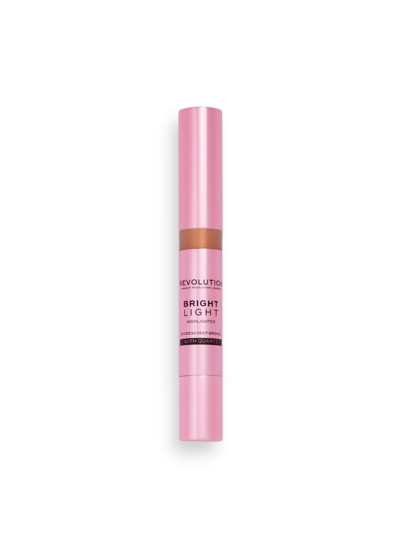 REVOLUTION Makeup Revolution Bright Light Liquid Highlighter – Goddess Deep Bronze - Image 3