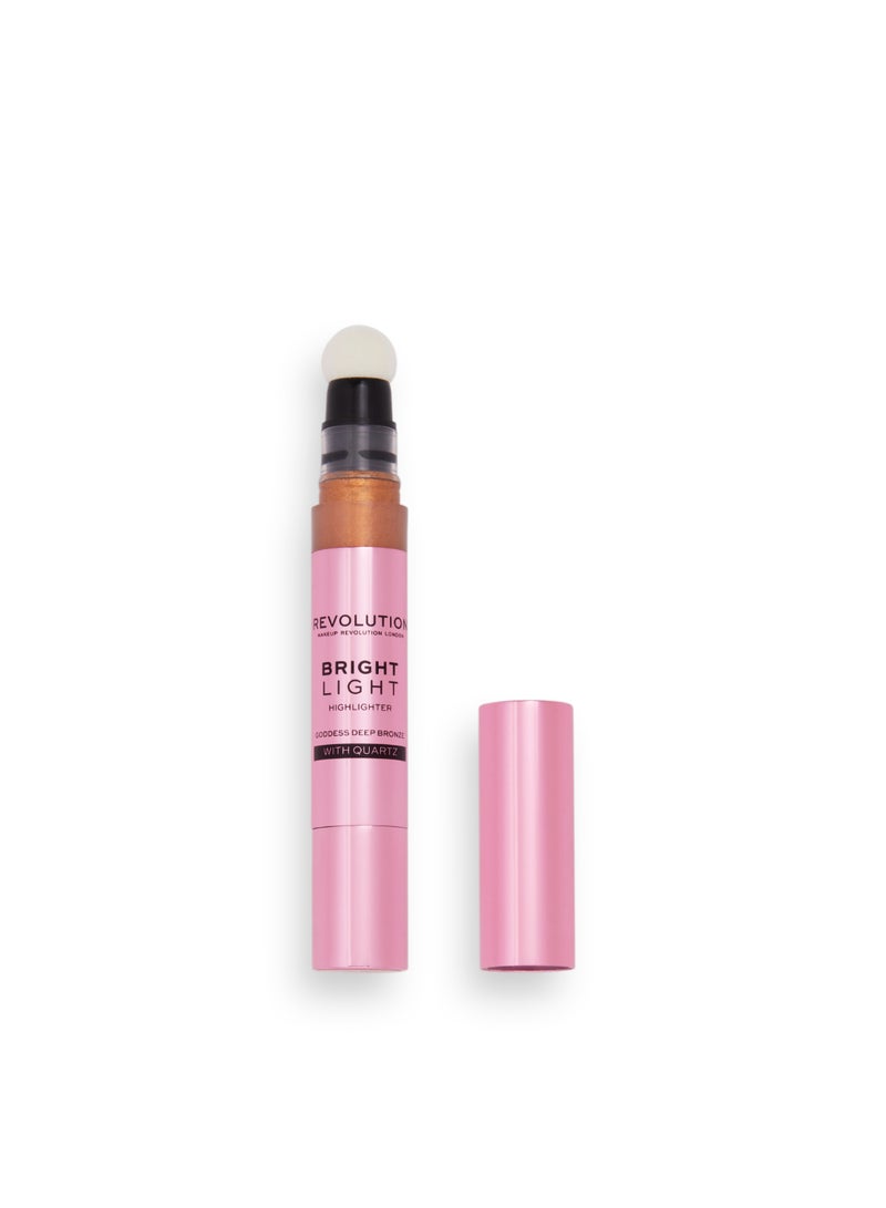 REVOLUTION Makeup Revolution Bright Light Liquid Highlighter – Goddess Deep Bronze - Image 1