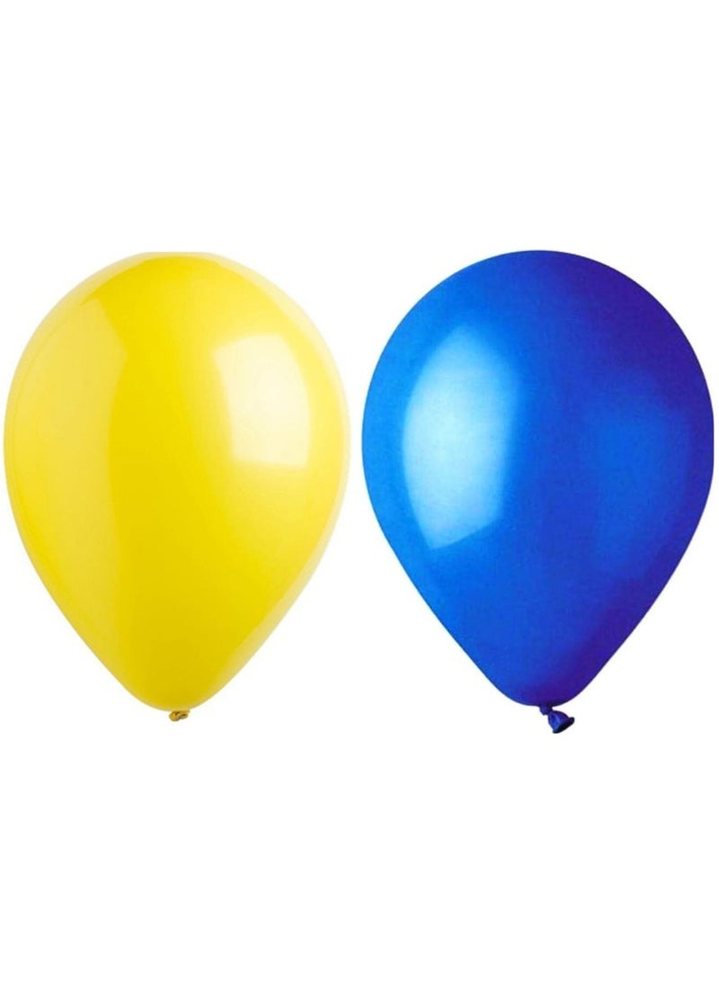 50pcs Blue and 50pcs Yellow 10inch Balloon Set - Assorted