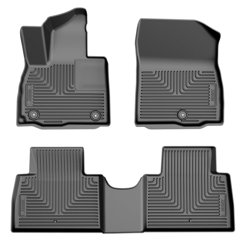 BDFHYK Husky Liners Weatherbeater Floor Mats  Fits 2026 Hyundai Palisade  Front  2nd Row 3pc Black  96381 - Image 2