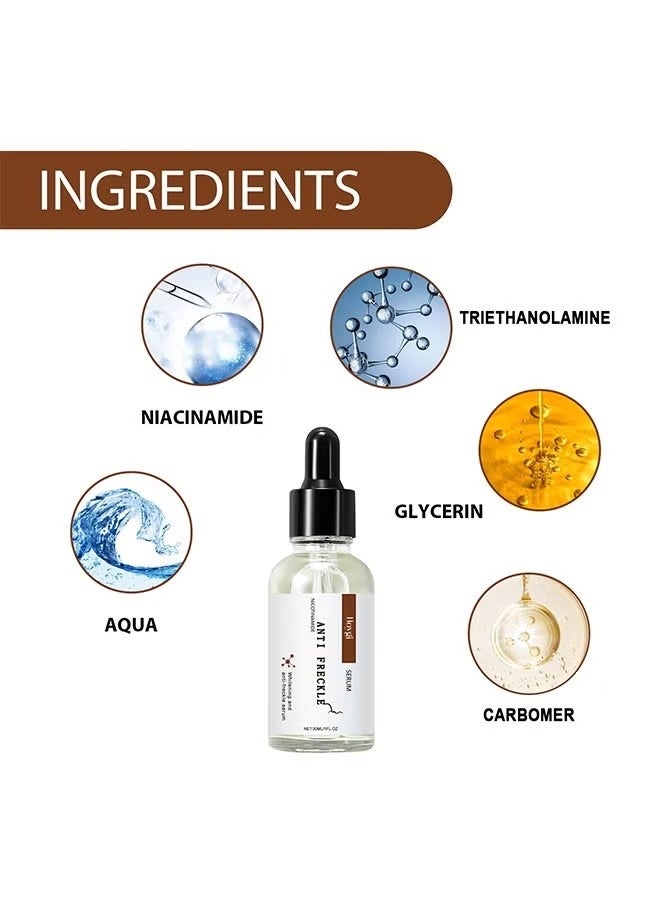 Hoygi Niacinamide Anti Freckle Serum, Niacinamide Spot Correcting Serum | Hydrating, Skin Brightening, Dark Spot Fading & Skin Rejuvenating Essence 30ml - Image 4