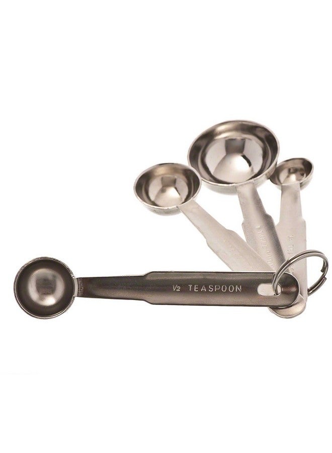 Dynore Mirror Finish Set of 4 Heavy Measuring Cup and 4 Measuring Spoon - Image 2