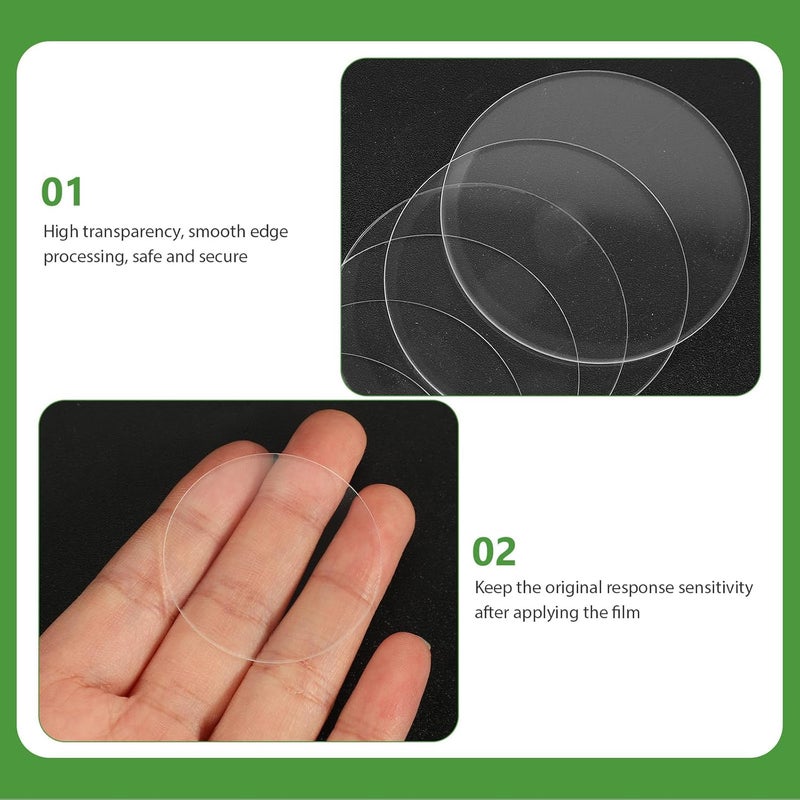 DOITOOL 9pcs Tempered Glass Wear-resistant Screen Protector Set for Smartwatch 35mm-43mm Universal Watch Film Anti-break Protective Cover for Outdoor Sports and Daily Use - Image 4
