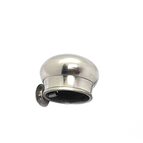FAPBADRI Simple Curtain End Caps/Finials for a 1 inch Pipe/Rod, Colour - Silver Matt, 4 Pieces - Image 3