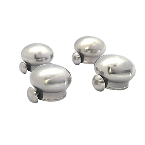 FAPBADRI Simple Curtain End Caps/Finials for a 1 inch Pipe/Rod, Colour - Silver Matt, 4 Pieces - Image 1