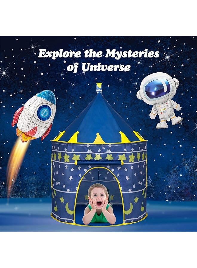 مومو بير خيمة لعب قلعة للأطفال، لون أزرق متوسط - Image 2