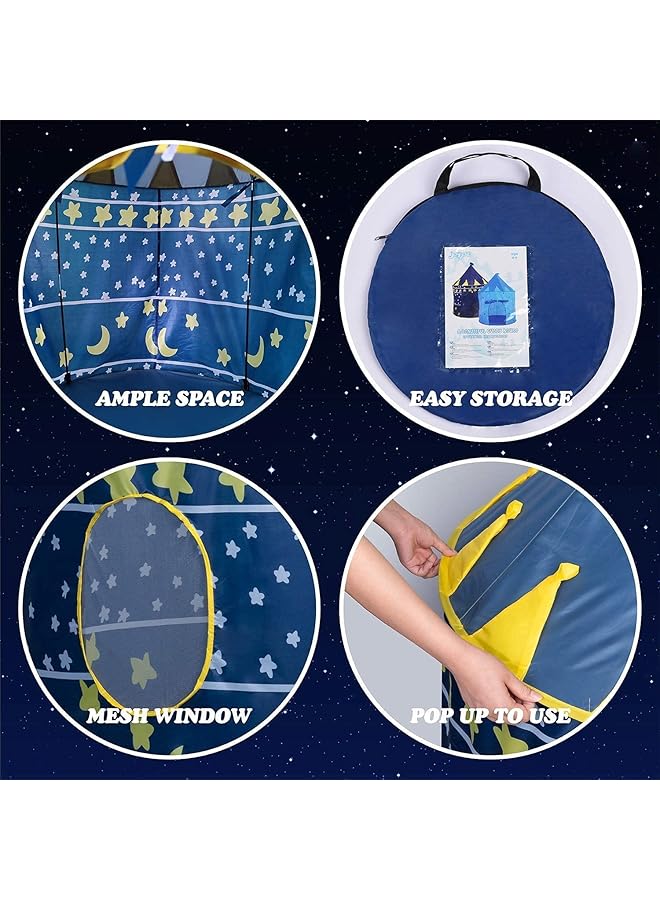 مومو بير خيمة لعب قلعة للأطفال، لون أزرق متوسط - Image 4