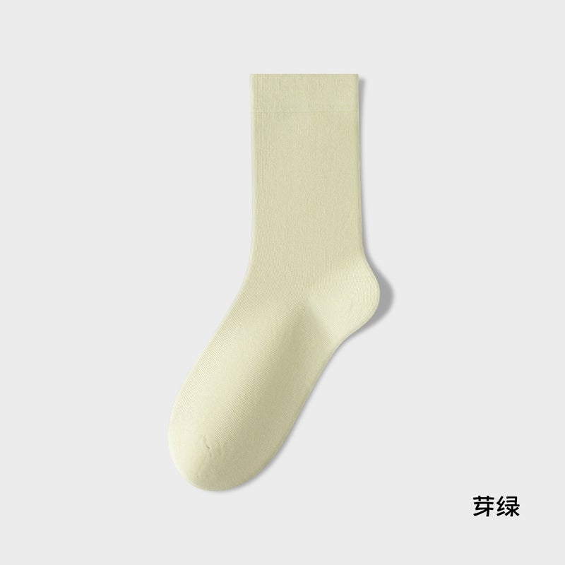 Cotton Lolita Socks Womens Summer Knee-High Light green 