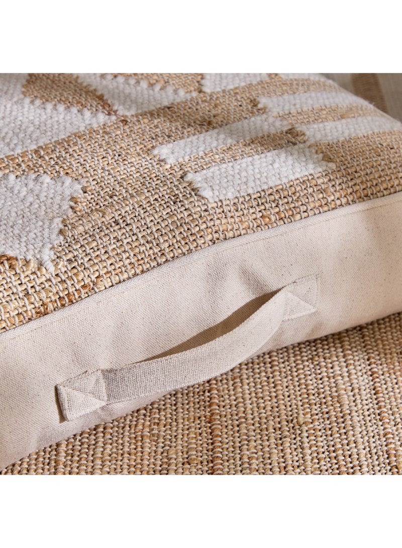 Home Box Mosaic Jute Floor Cushion 50 x 10 x 50 cm  - Image 3