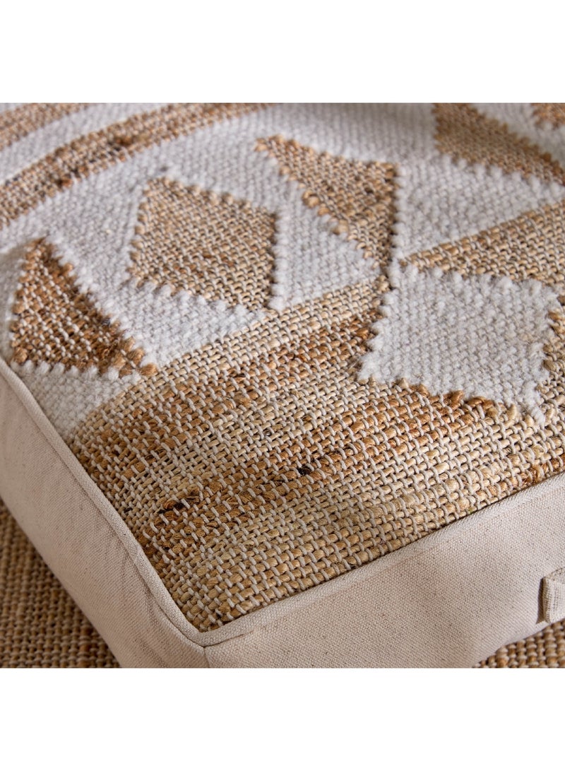 Home Box Mosaic Jute Floor Cushion 50 x 10 x 50 cm  - Image 4