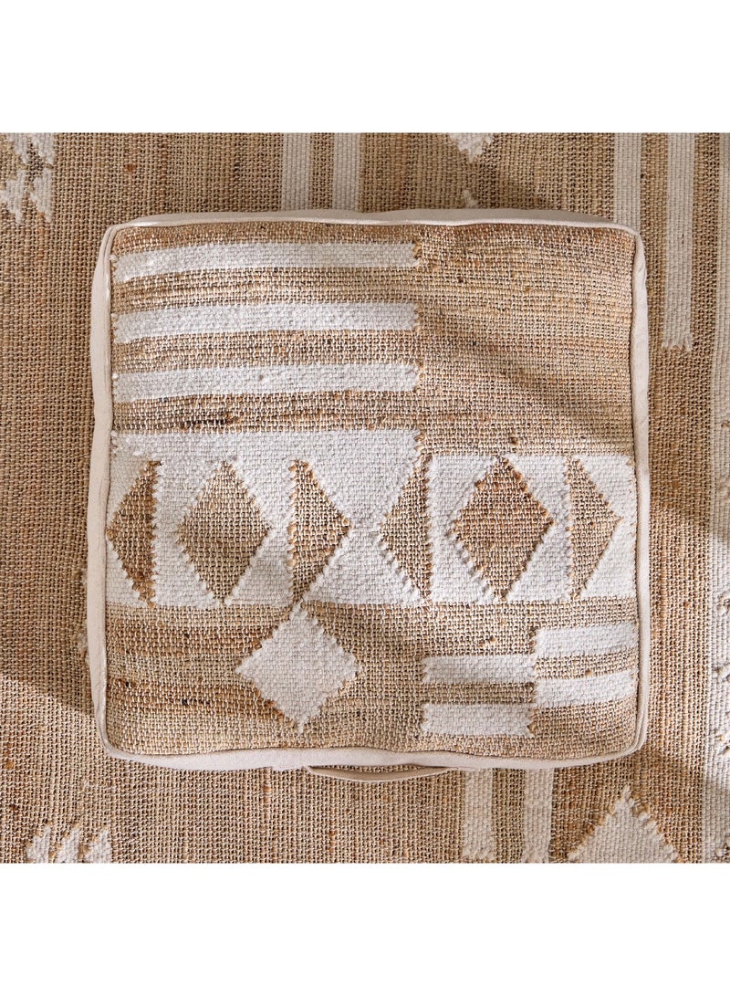 Home Box Mosaic Jute Floor Cushion 50 x 10 x 50 cm  - Image 2