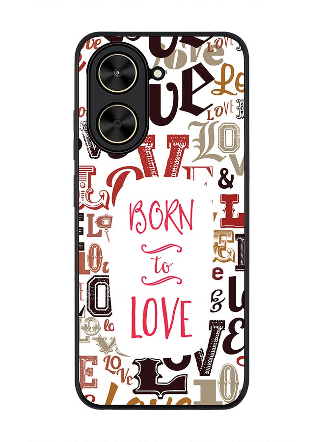 Stylizedd For Xiaomi Poco C71 / Redmi A5 4G Case,Slim fit Camera Protection, Shockproof Thin Phone cover  - Born To Love