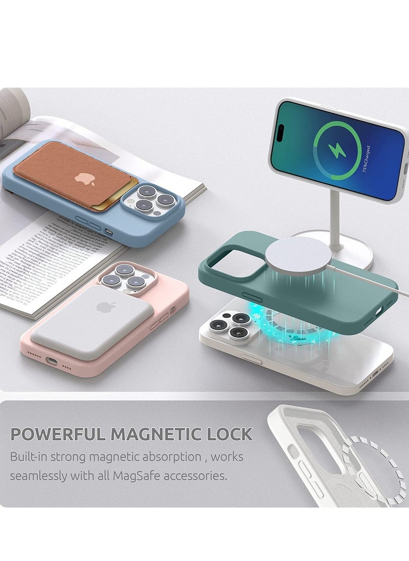 Raxoom Magnetic Case Designed for iPhone 14 Pro Max Case 6.7 inch (2022), Compatible with MagSafe, Liquid Silicone Phone Case for iPhone 14 Pro Max, White - Image 4