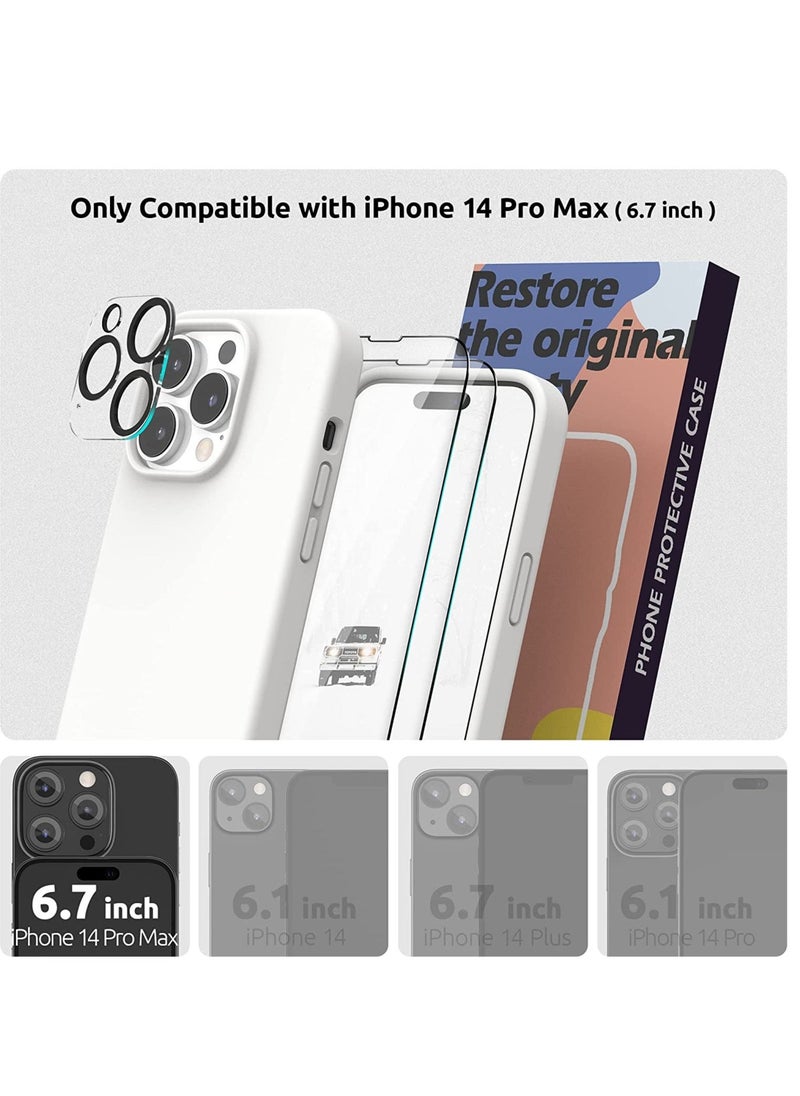 Raxoom Magnetic Case Designed for iPhone 14 Pro Max Case 6.7 inch (2022), Compatible with MagSafe, Liquid Silicone Phone Case for iPhone 14 Pro Max, White - Image 2
